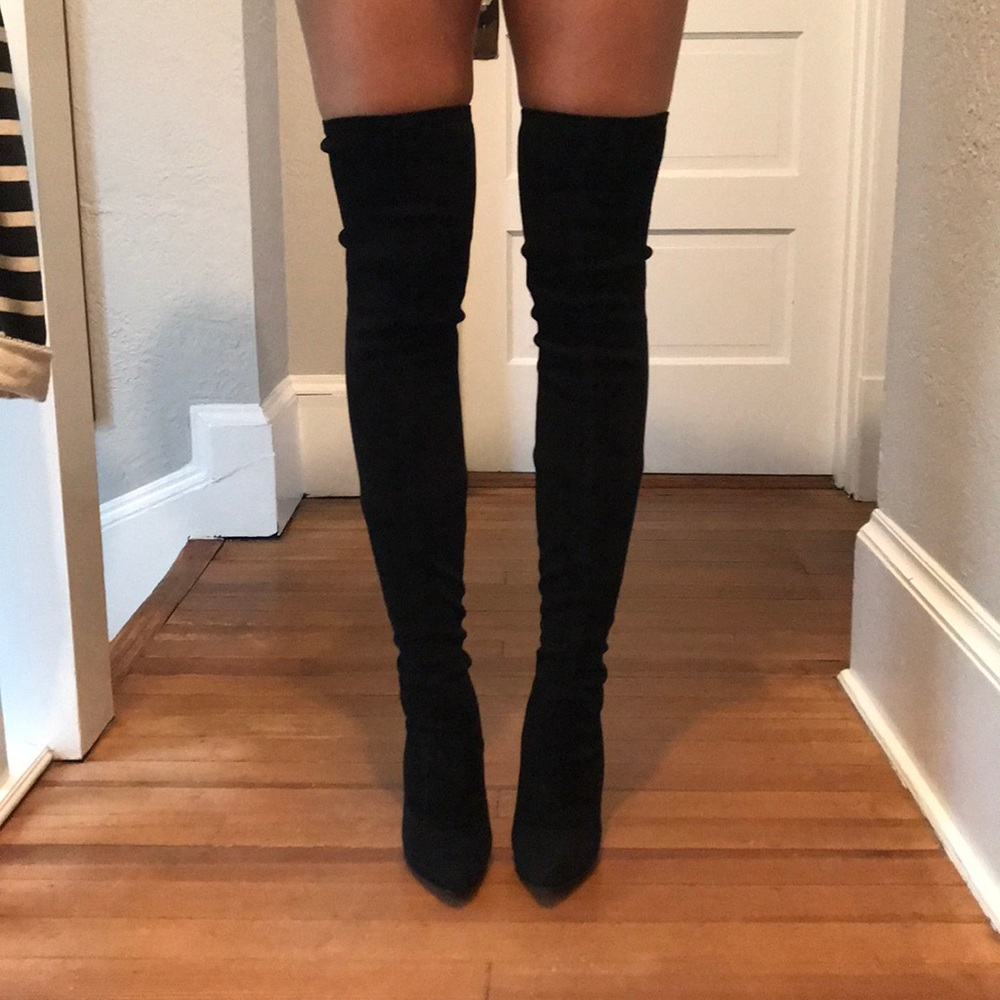 Zara 37 thigh high boots